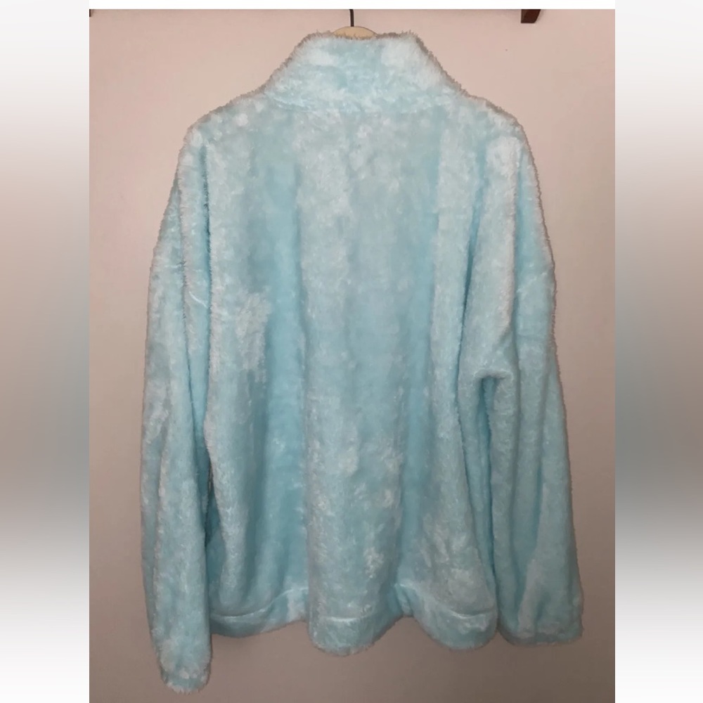 🌟SOLD🌟NEW! LILLY PULITZER Barkley Sherpa Zip-Up Jacket Seasalt Blue Size XL - Picture 5 of 5